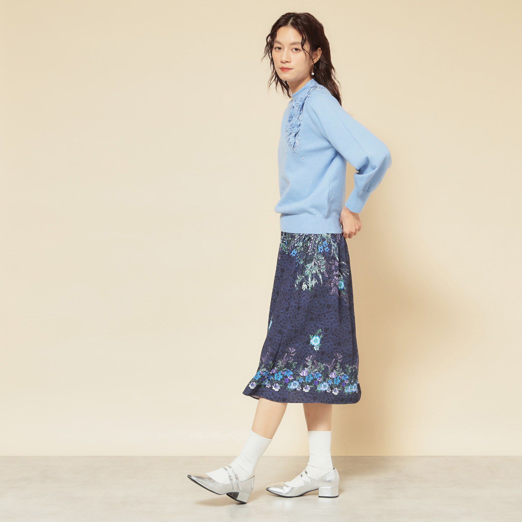 SunaUna「【co creation and yours／SS～L】オリエンタル柄パネルスカート」|スカート|
