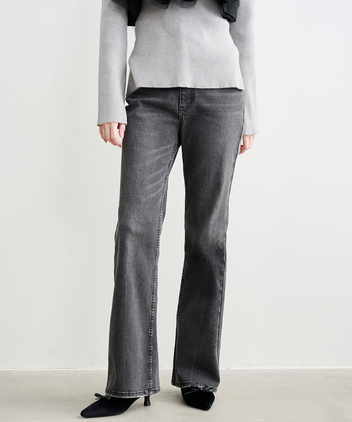 COCO DEAL「スーパーストレッチデニムフレアパンツ」|デニム|