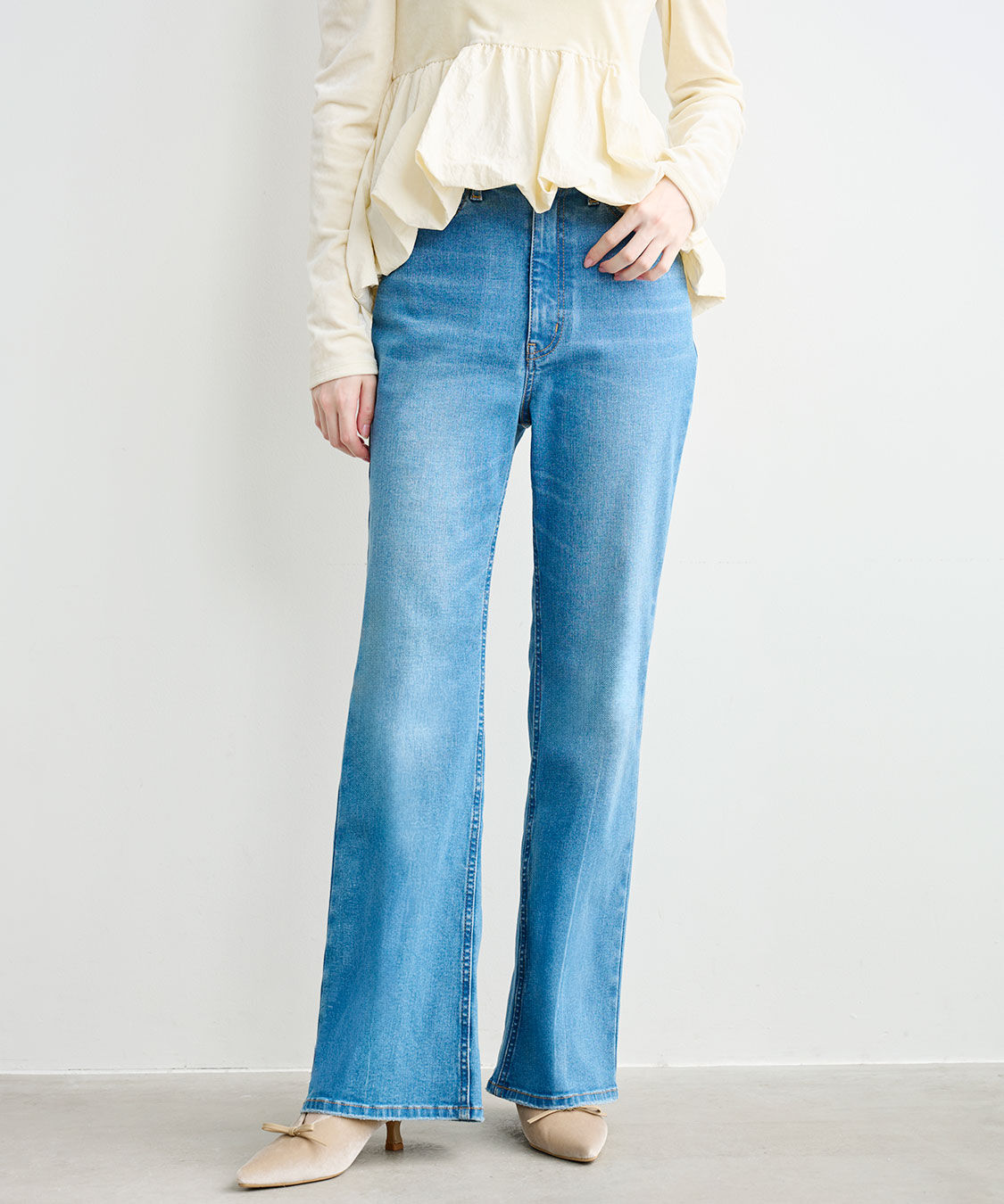 COCO DEAL「スーパーストレッチデニムフレアパンツ」|デニム|