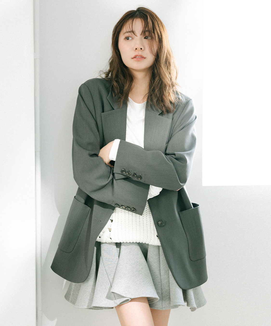 COCO DEAL「《COCO DEAL/Reebok》裏毛サーキュラーミニスカート」|スカート|