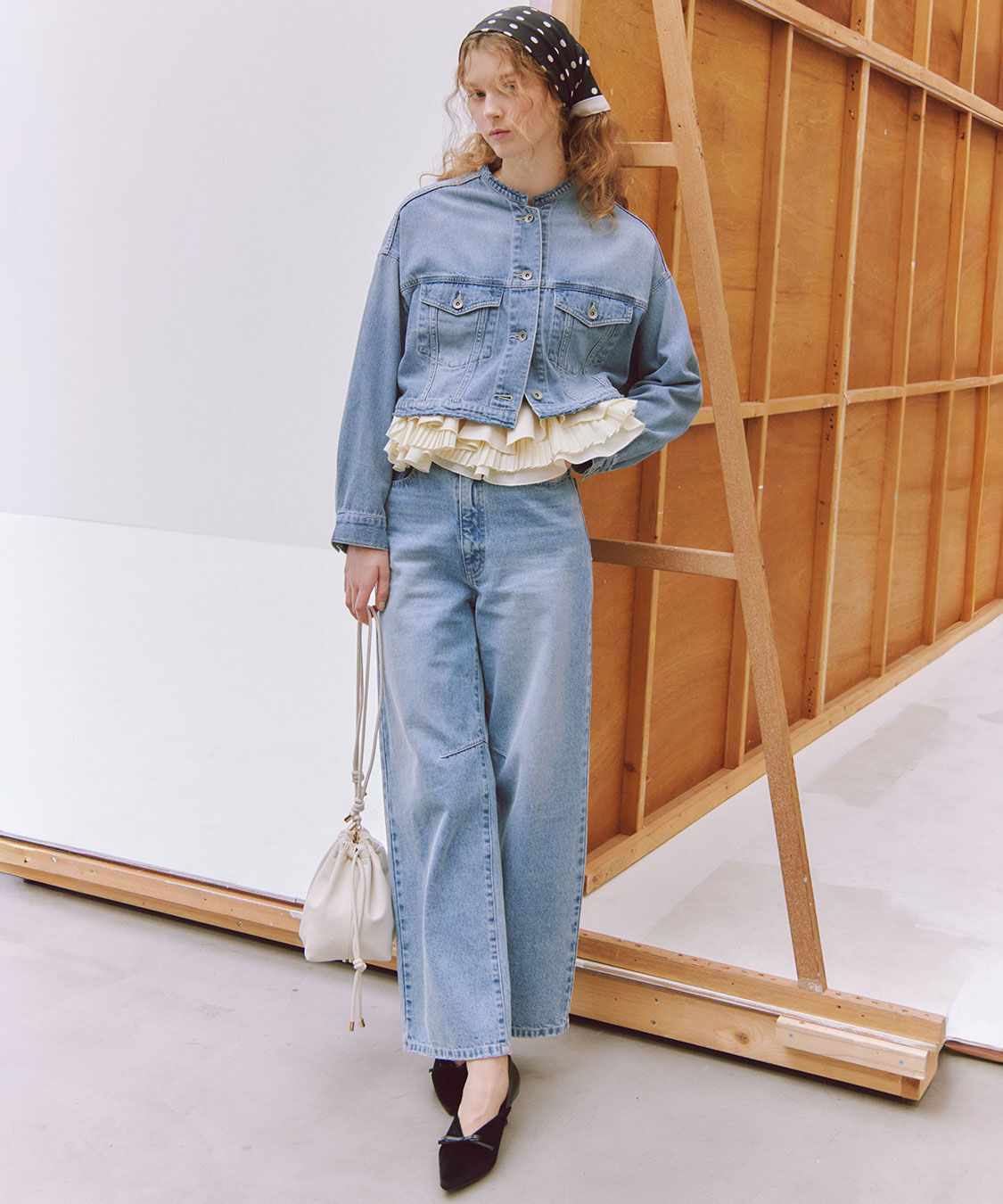 COCO DEAL「バレルワイドデニム/製品染めパンツ」|デニム|