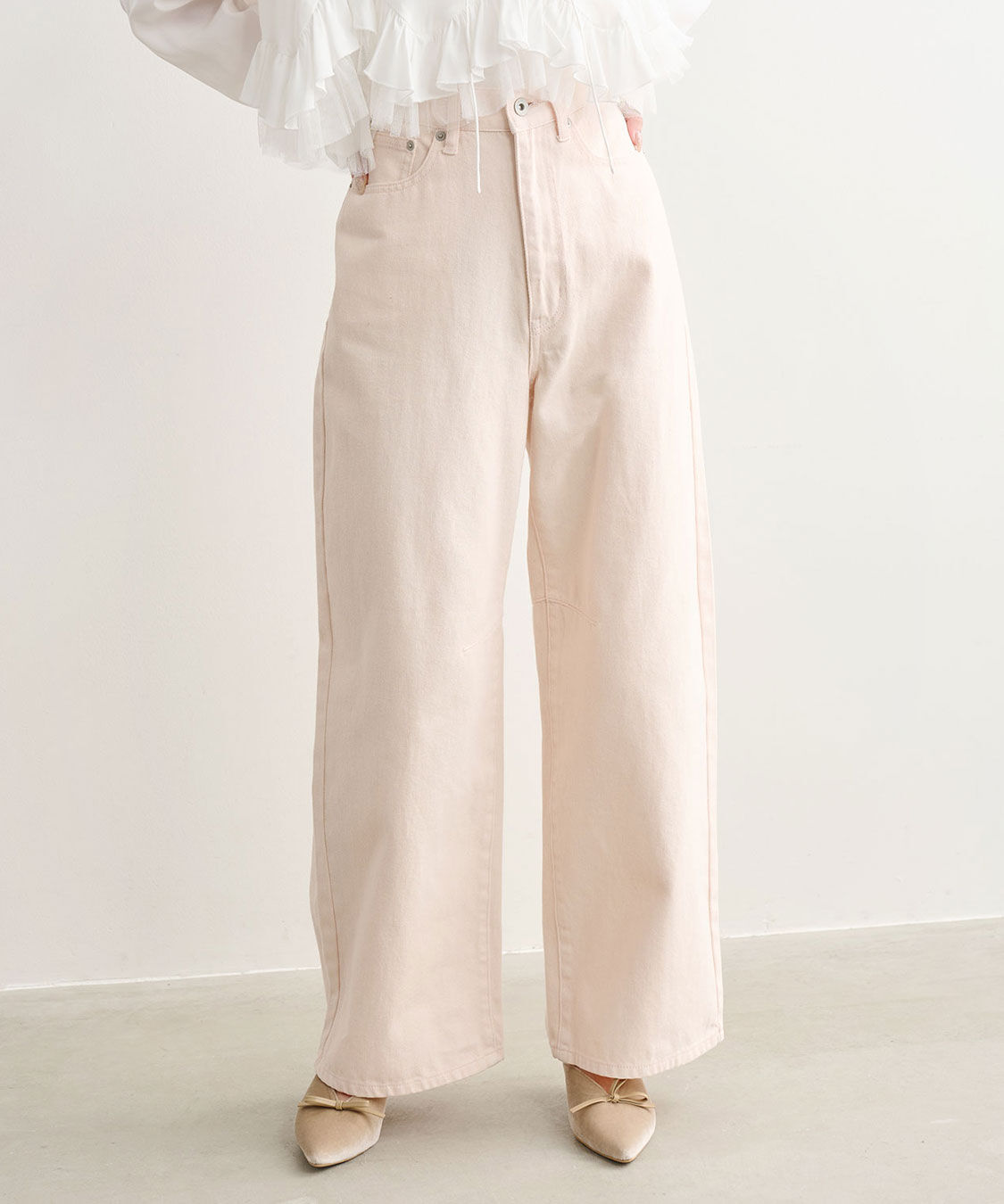 COCO DEAL「バレルワイドデニム/製品染めパンツ」|デニム|