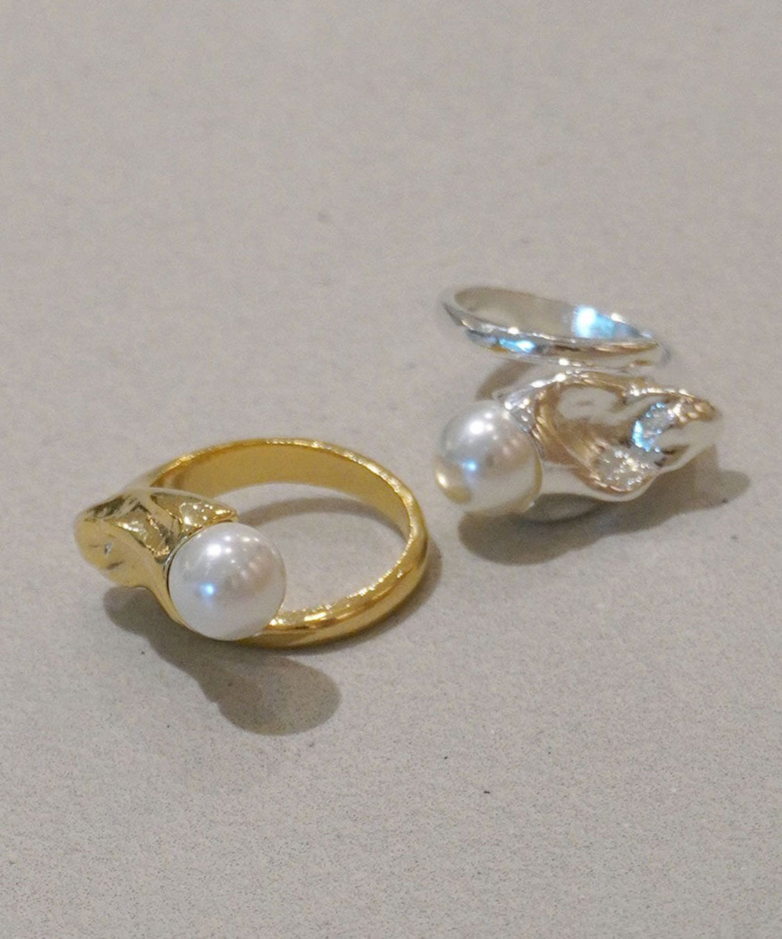 COCO DEAL「Oyster シェルパールドロップリング」|リング|