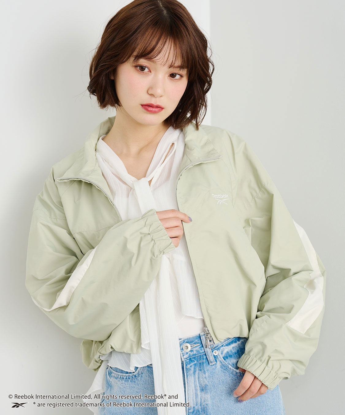 COCO DEAL「《COCO DEAL/Reebok》クロップド丈バルーンブルゾン」|ブルゾン・スタジャン|