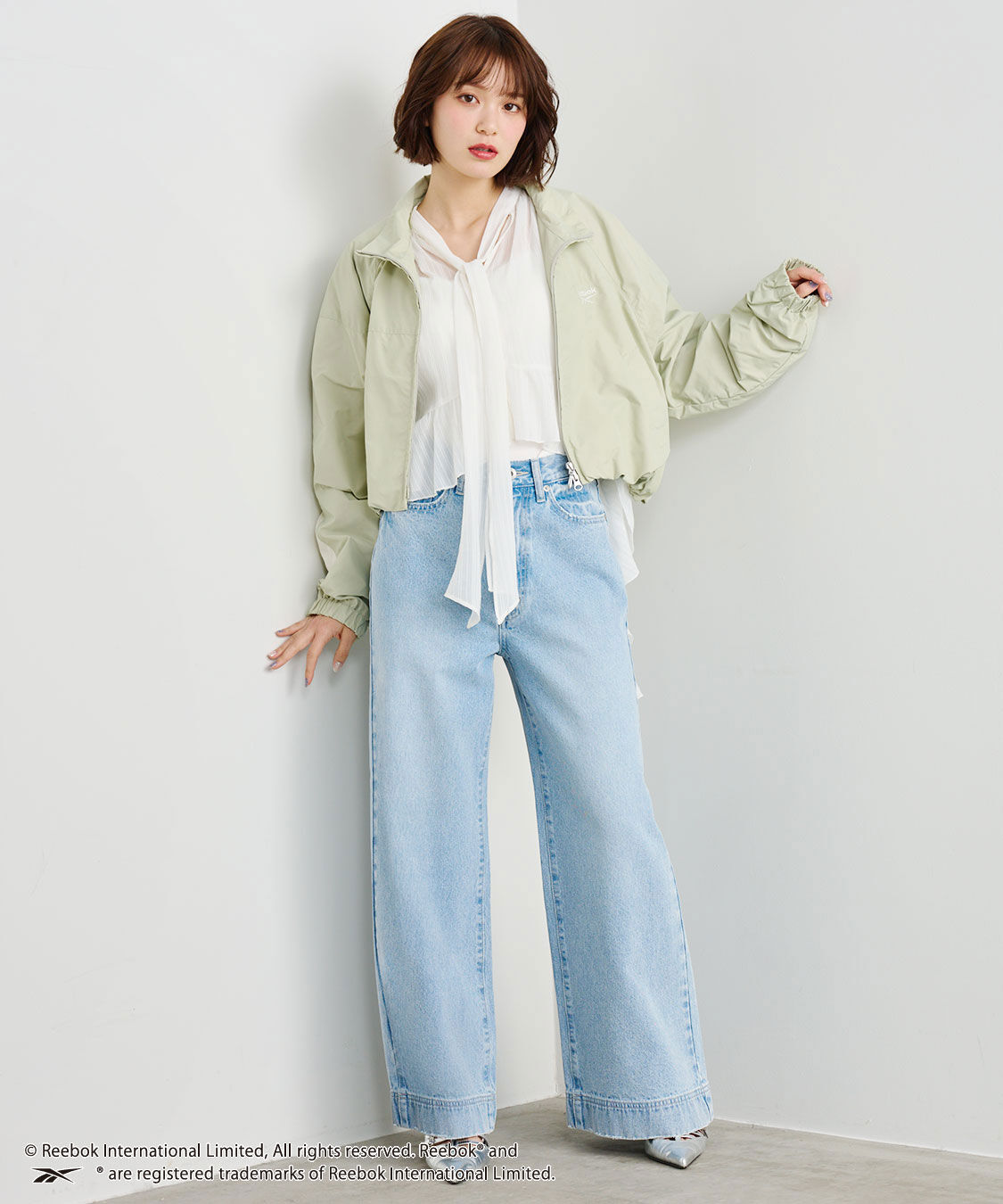 COCO DEAL「《COCO DEAL/Reebok》クロップド丈バルーンブルゾン」|ブルゾン・スタジャン|