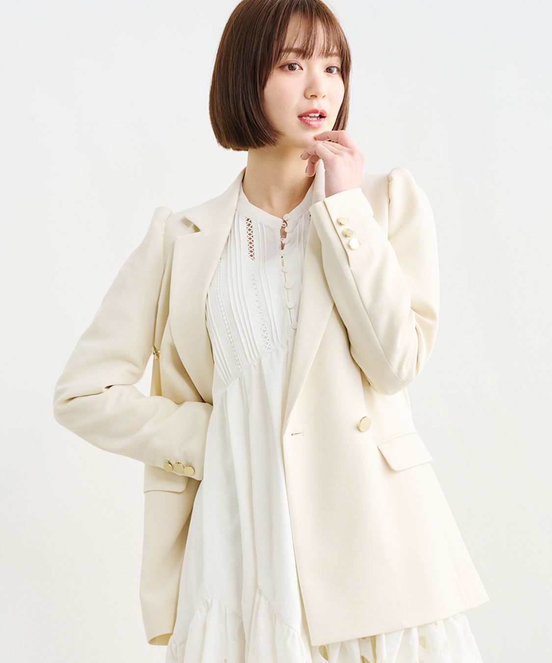 COCO DEAL「パフスリーブジャケット」|テーラードジャケット|