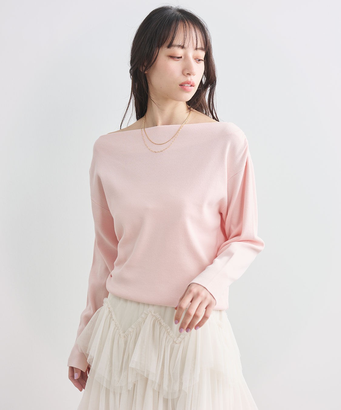 COCO DEAL「ショルダーギャザーオフショルニット」|ニット・セーター|