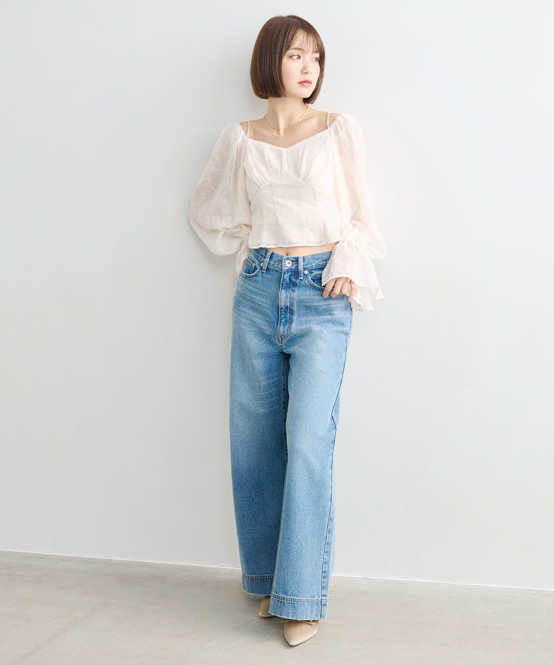 COCO DEAL「フレアワイドデニムパンツ」|デニム|