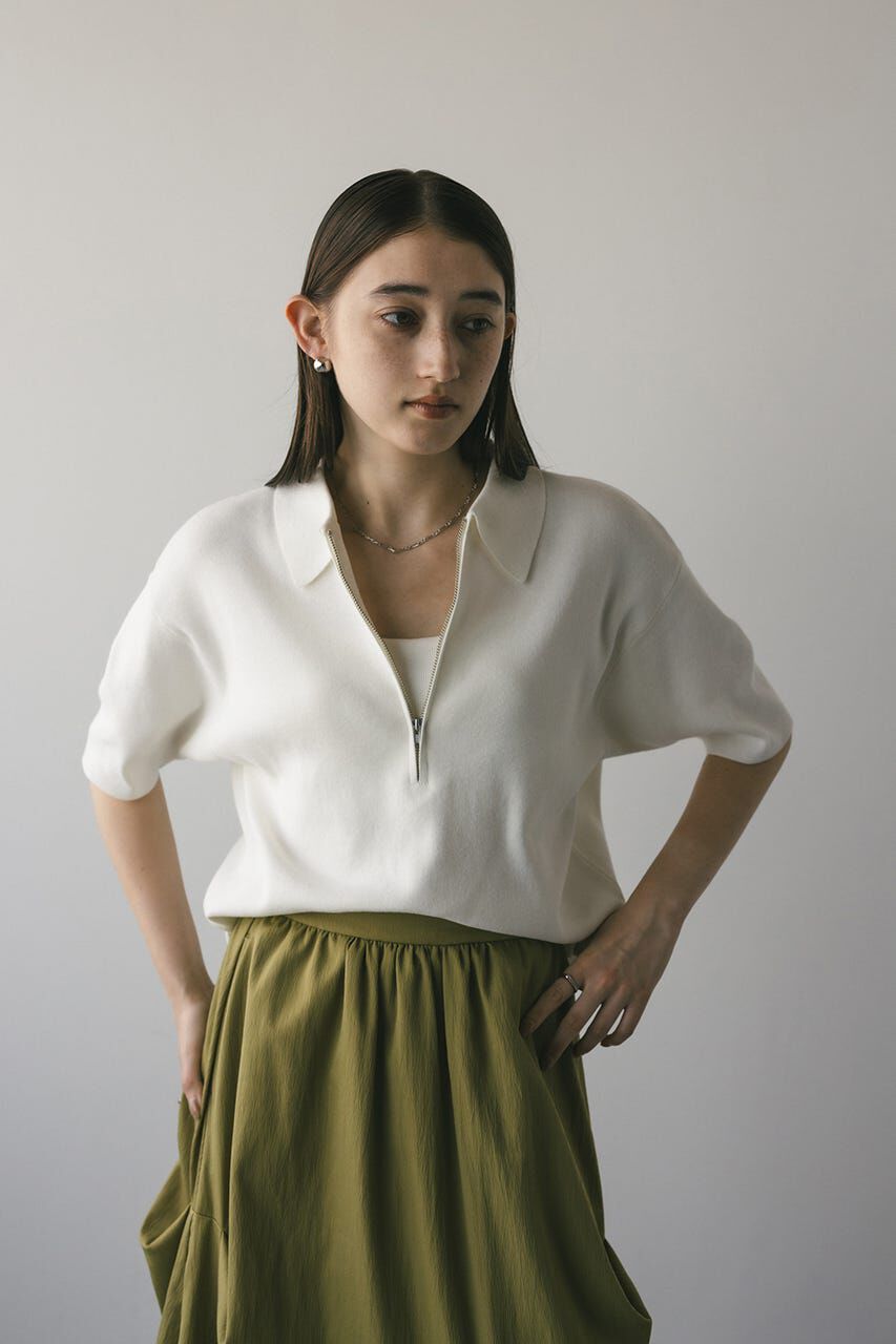 STYLEMIXER「ハーフリーブドライニットポロ」|ニット・セーター|