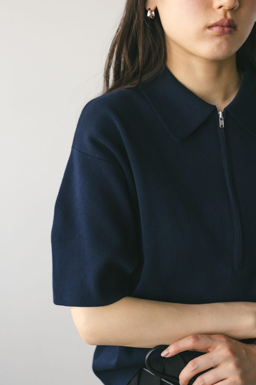 STYLEMIXER「ハーフリーブドライニットポロ」|ニット・セーター|