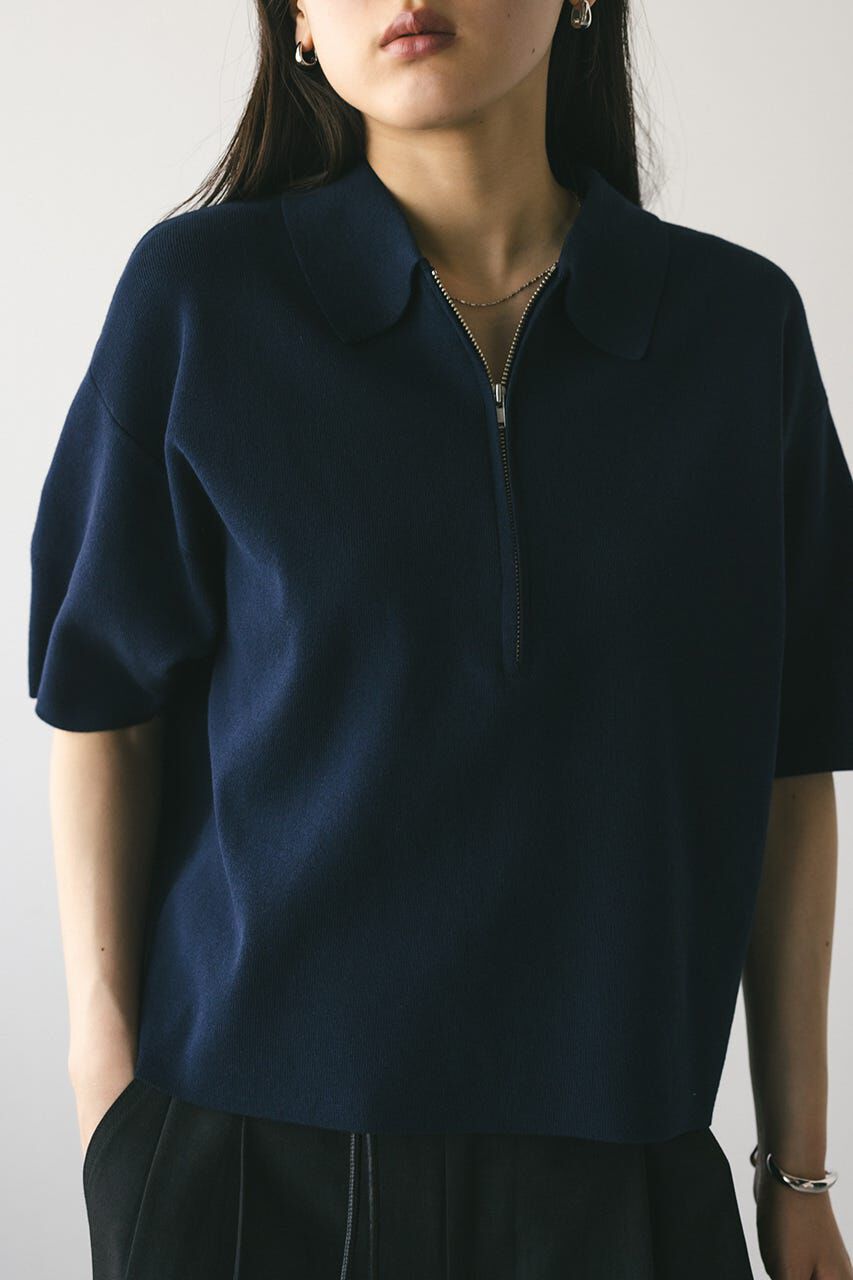 STYLEMIXER「ハーフリーブドライニットポロ」|ニット・セーター|