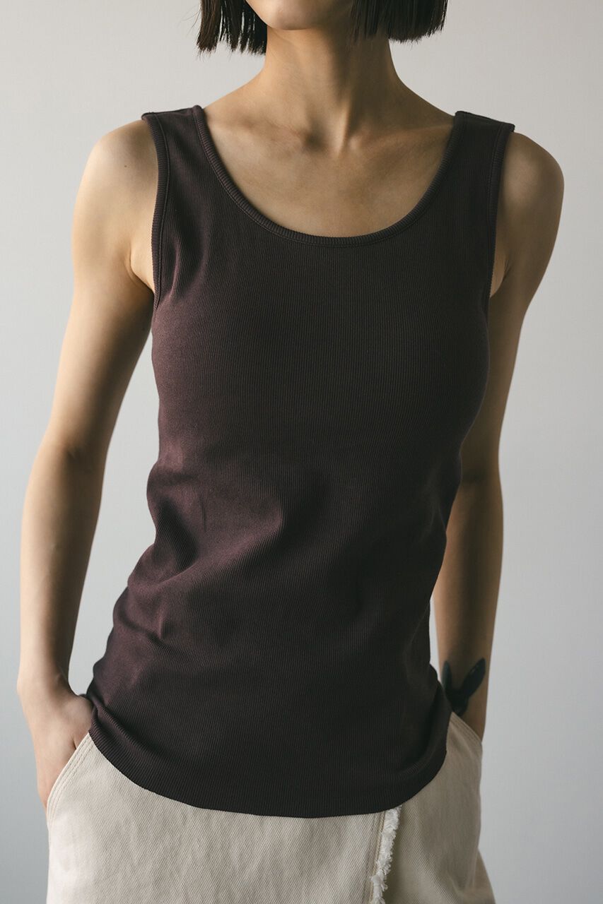 STYLEMIXER「カップ付きバックオープンタンク」|タンクトップ|BRN