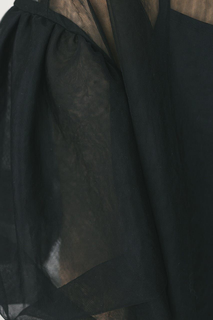 STYLEMIXER「ギャザースリーブチュールトップ」|シャツ・ブラウス|