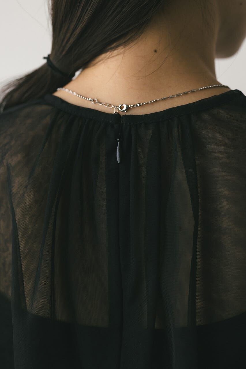 STYLEMIXER「ギャザースリーブチュールトップ」|シャツ・ブラウス|