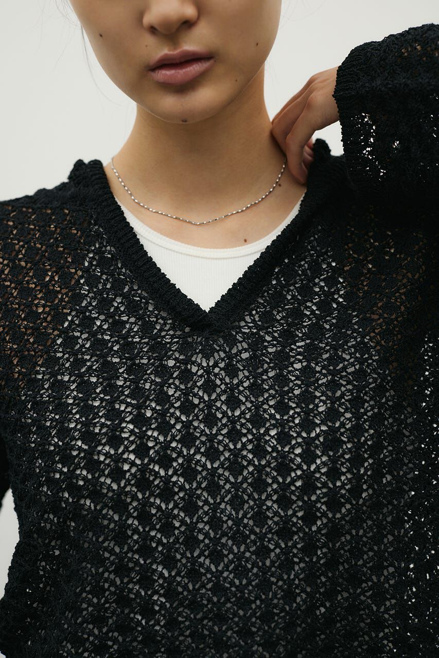 STYLEMIXER「アイレットレースフーディー」|ニット・セーター|