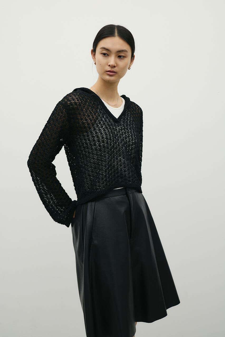 STYLEMIXER「アイレットレースフーディー」|ニット・セーター|