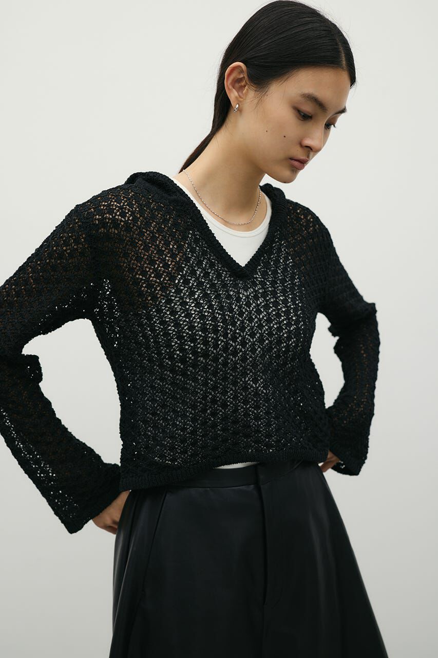 STYLEMIXER「アイレットレースフーディー」|ニット・セーター|