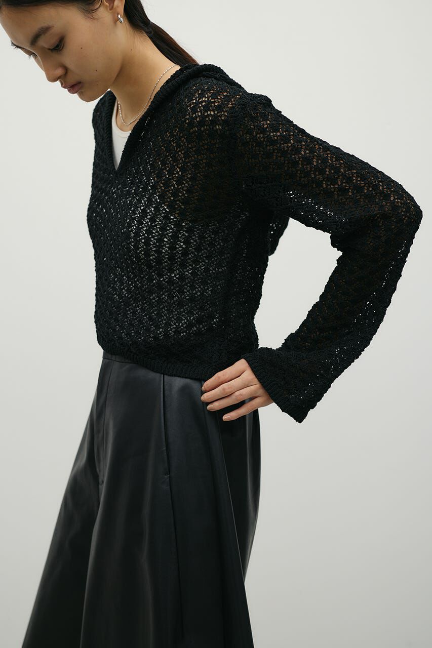 STYLEMIXER「アイレットレースフーディー」|ニット・セーター|