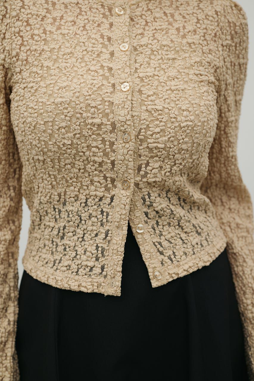 STYLEMIXER「タックショルダーレースカーデ」|Tシャツ・カットソー|