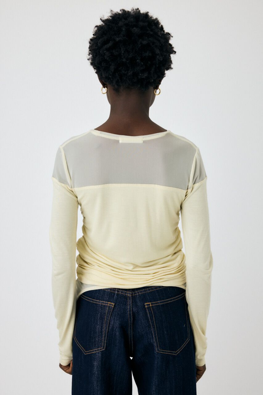MOUSSY「SHEER LAYERED LS トップス」|Tシャツ・カットソー|