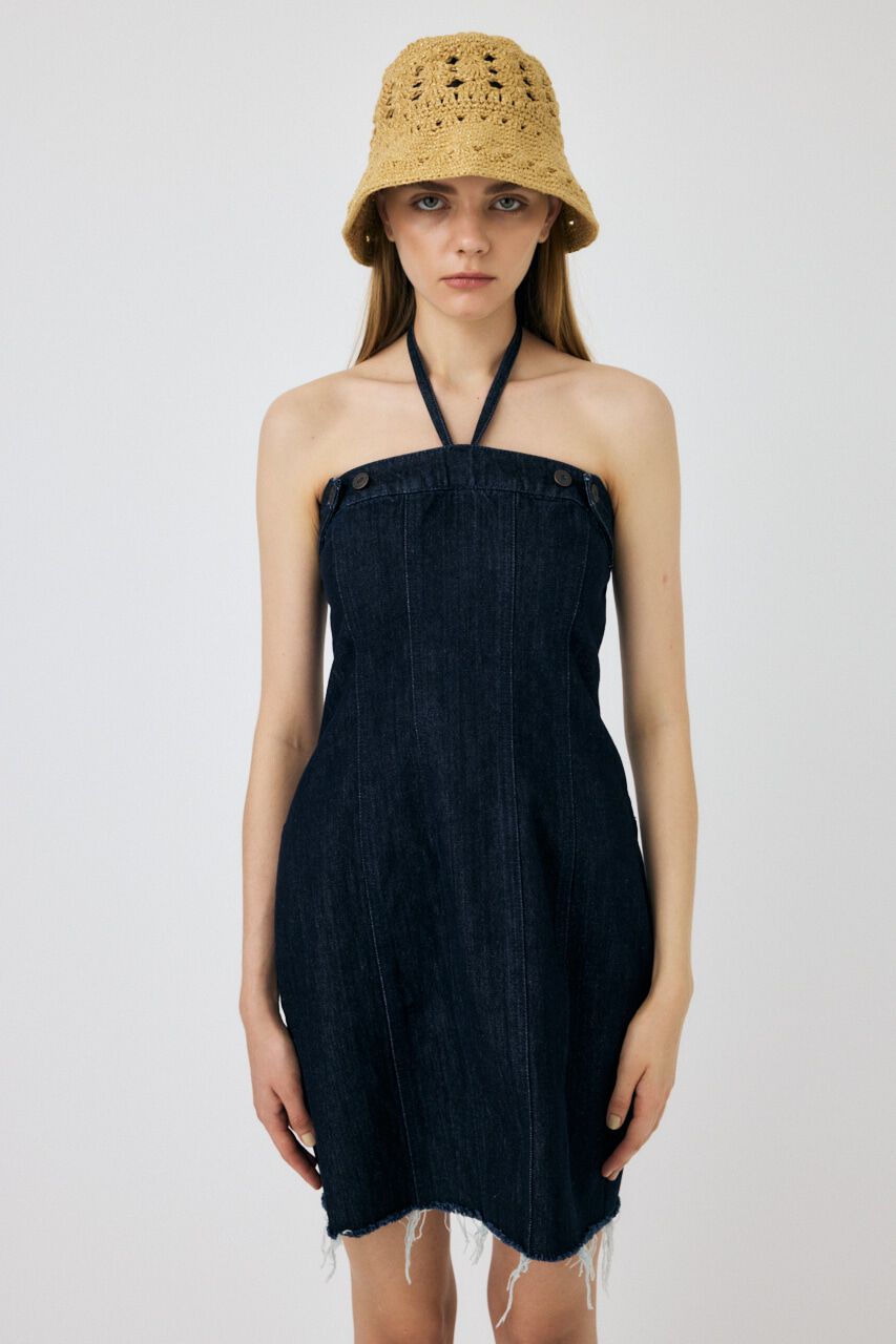 MOUSSY「DENIM BARETOP MINI ワンピース」|ワンピース|