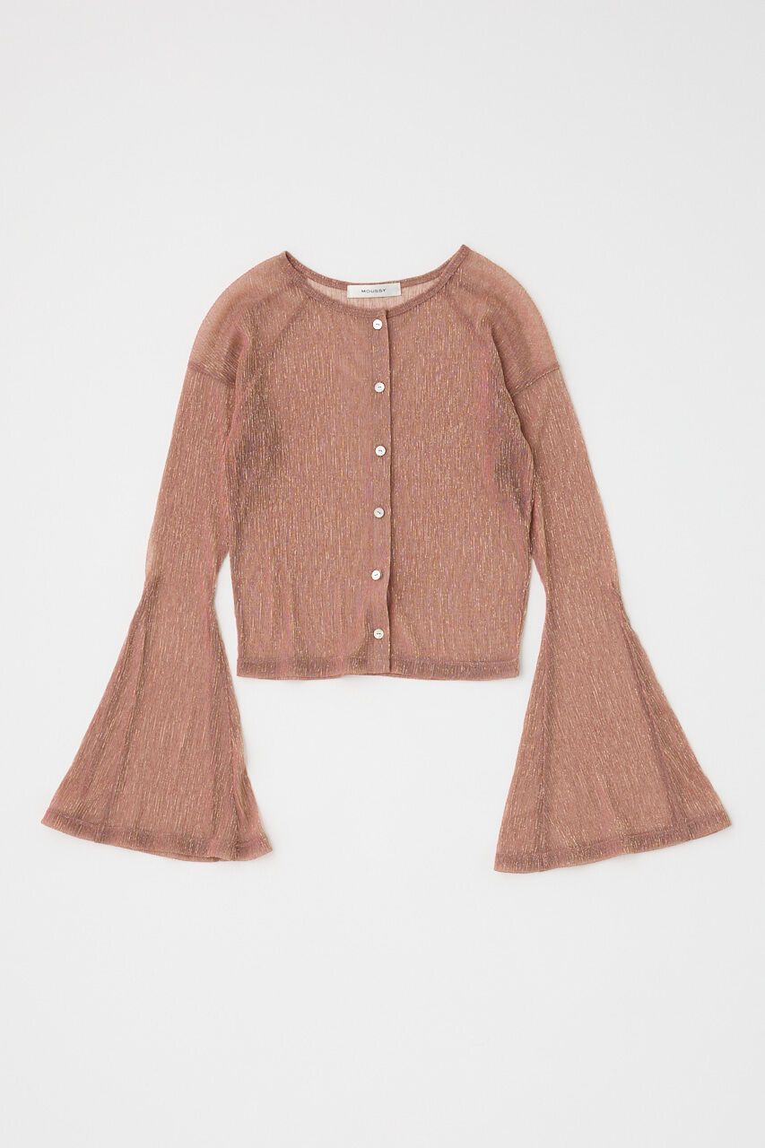 MOUSSY「GLITTER PLEATS カーディガン」|Tシャツ・カットソー|L/ORG1