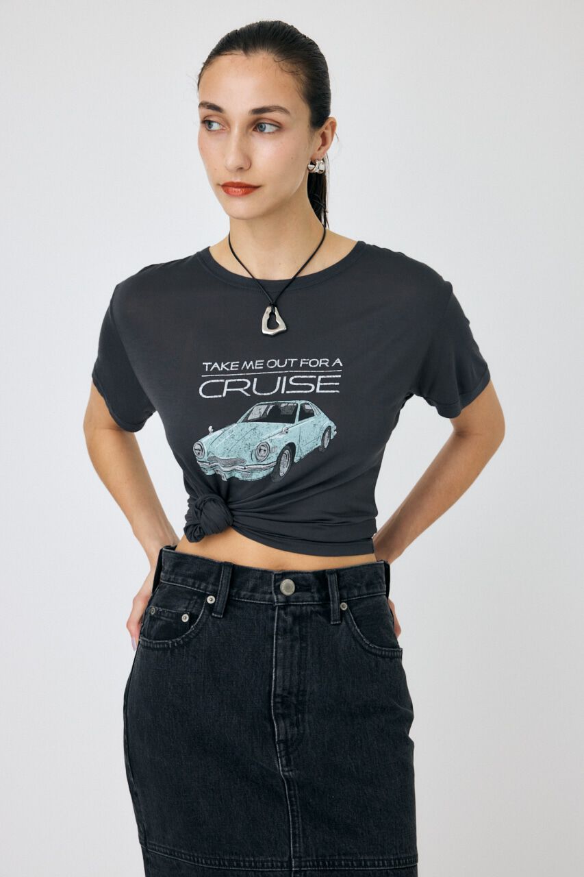 MOUSSY「DAD&rsquo;S CAR Tシャツ」|Tシャツ・カットソー|L/BLK1
