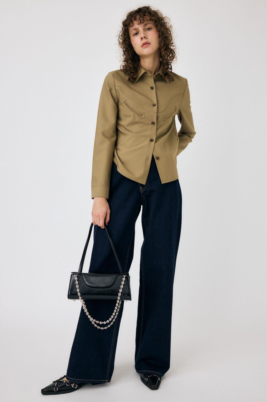 MOUSSY「CURVE POCKET DETAILシャツ」|シャツ・ブラウス|