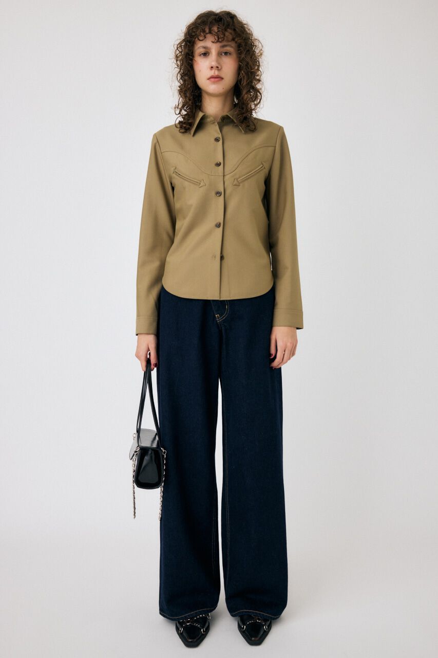 MOUSSY「CURVE POCKET DETAILシャツ」|シャツ・ブラウス|