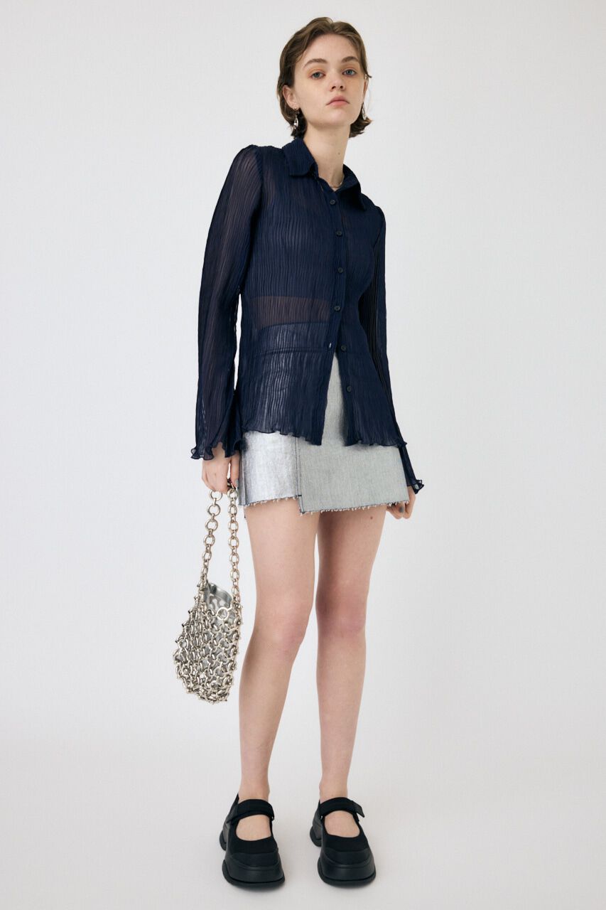 MOUSSY「FOIL PRINT ミニスカート」|スカート|