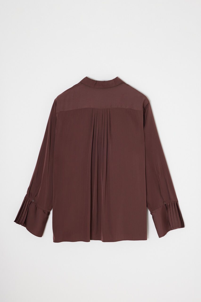 MOUSSY「サテンシャツ　リサイクルポリエステル&times;レーヨン素材」|シャツ・ブラウス|