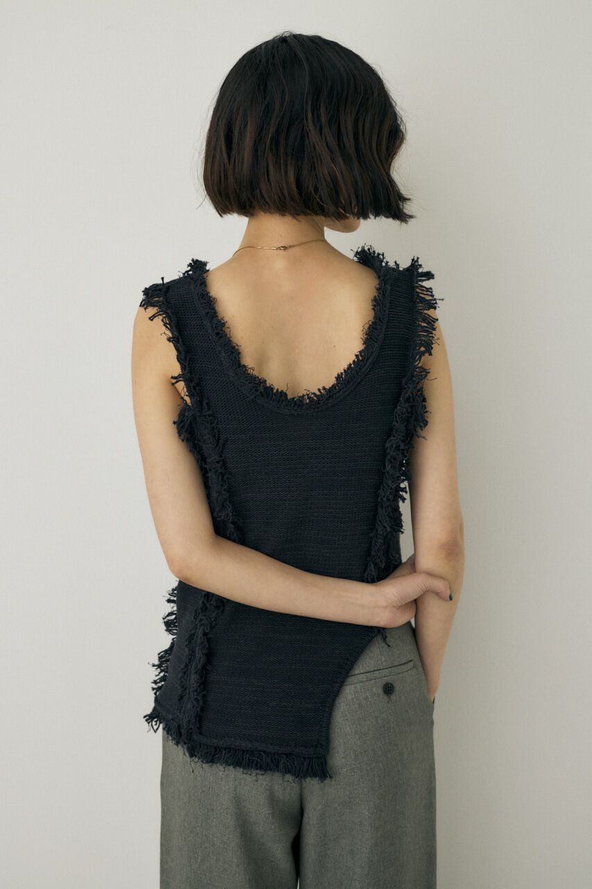 MOUSSY「ツイードニットタンクトップ　オーガニックコットン使用」|タンクトップ|