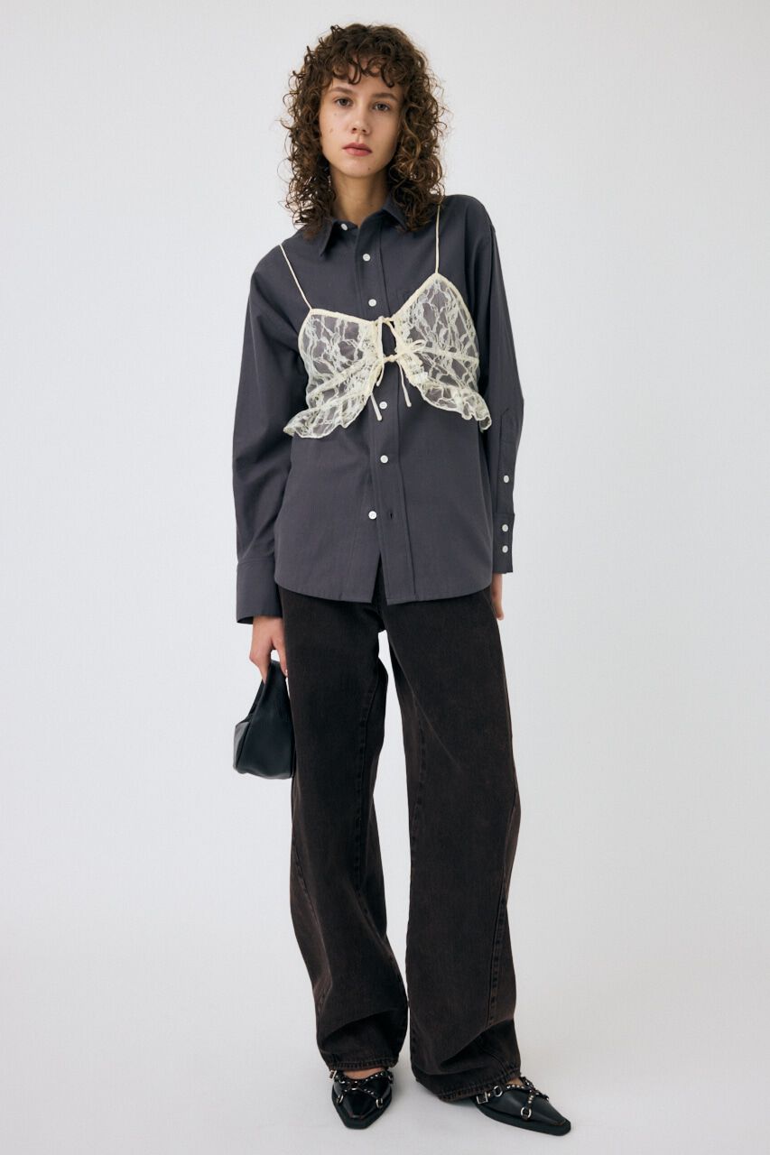 MOUSSY「LACY BUSTIER レイヤードシャツ」|シャツ・ブラウス|