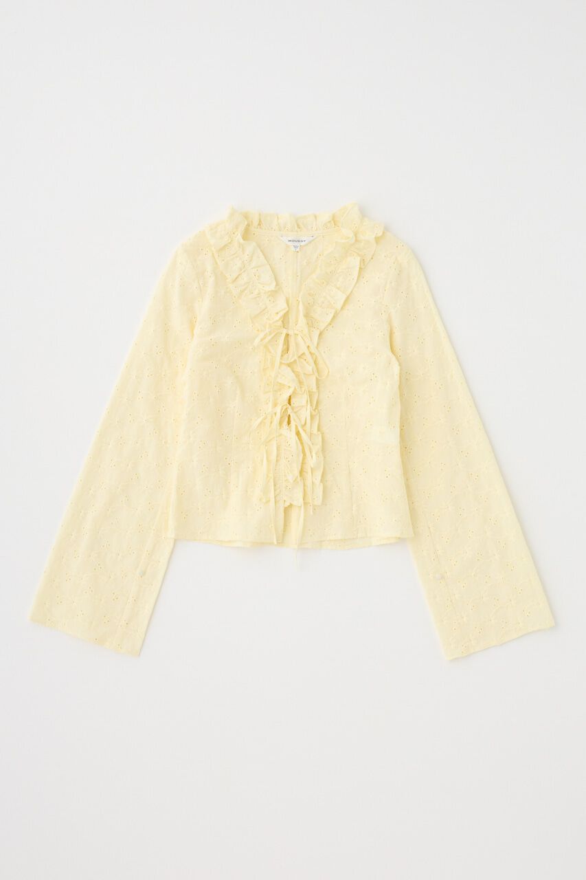 MOUSSY「FRONT TIE EYELET シャツ」|シャツ・ブラウス|