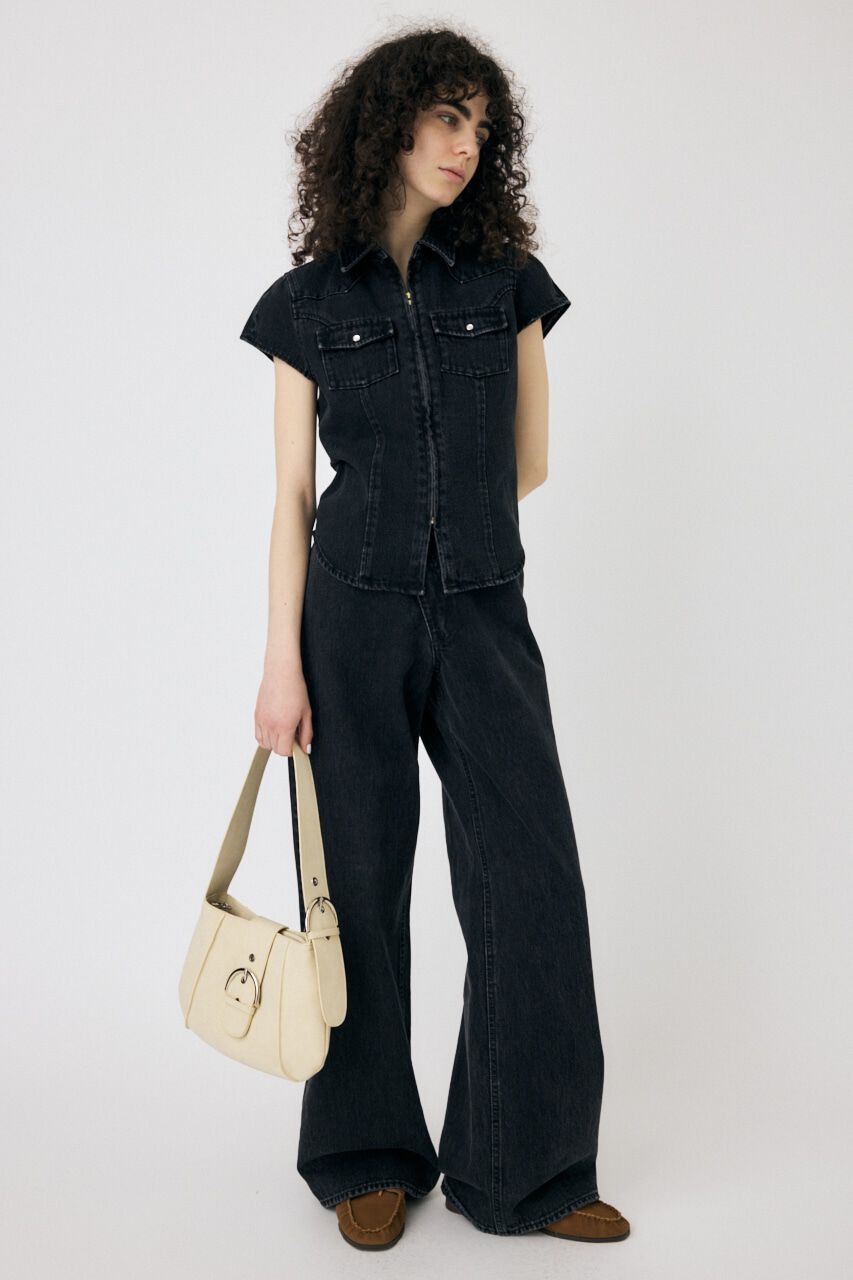 MOUSSY「CAP SLEEVE デニムシャツ」|シャツ・ブラウス|