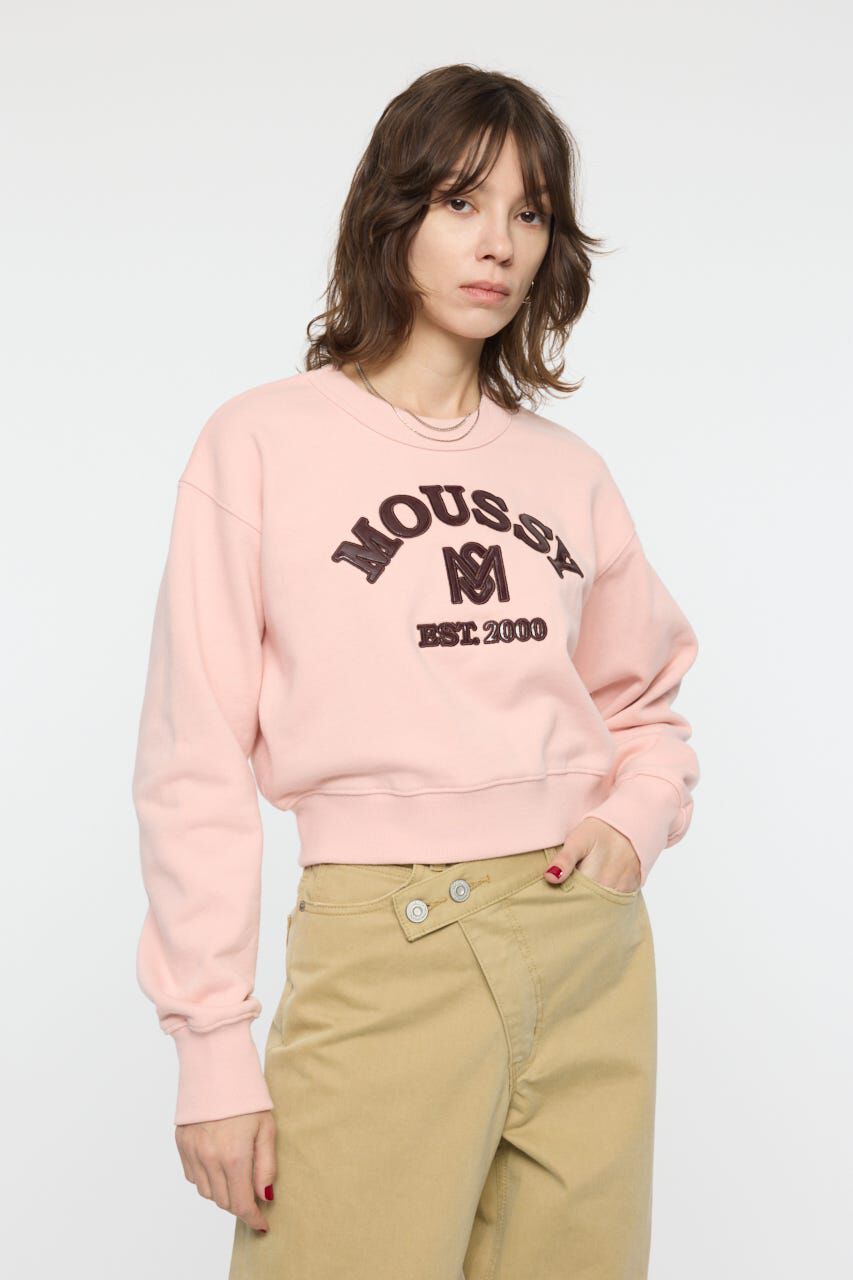 MOUSSY「MOUSSY F/LEATHER PATCH プルオーバー」|パーカー|PNK