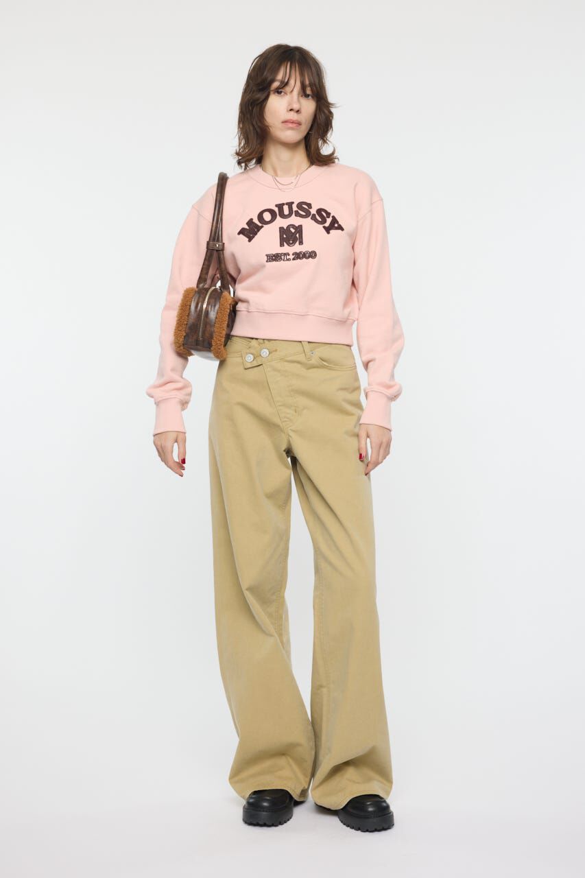 MOUSSY「MOUSSY F/LEATHER PATCH プルオーバー」|パーカー|