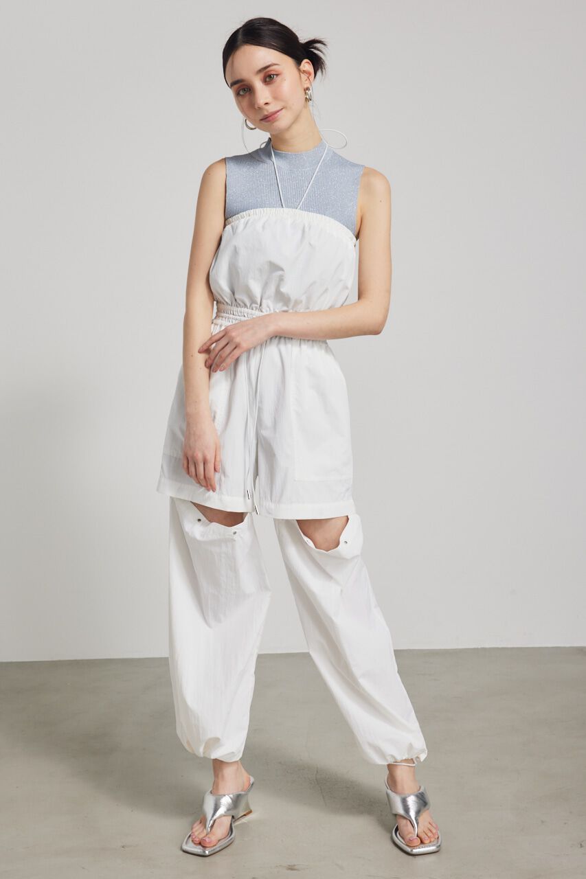 rienda「ゴムデザイン2WAYベアロンパース」|ワンピース|WHT