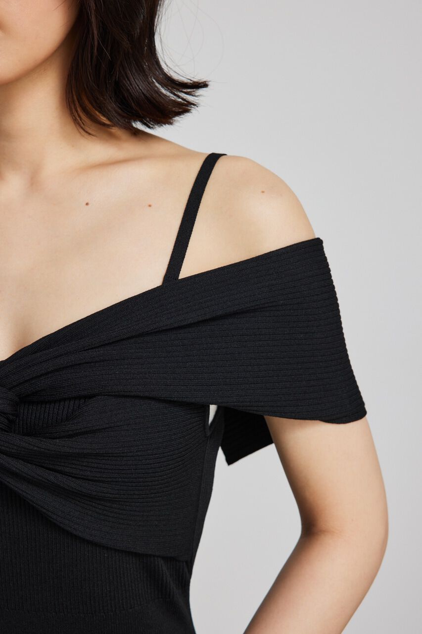 rienda「アシンメトリータイトニットワンピース」|ワンピース|