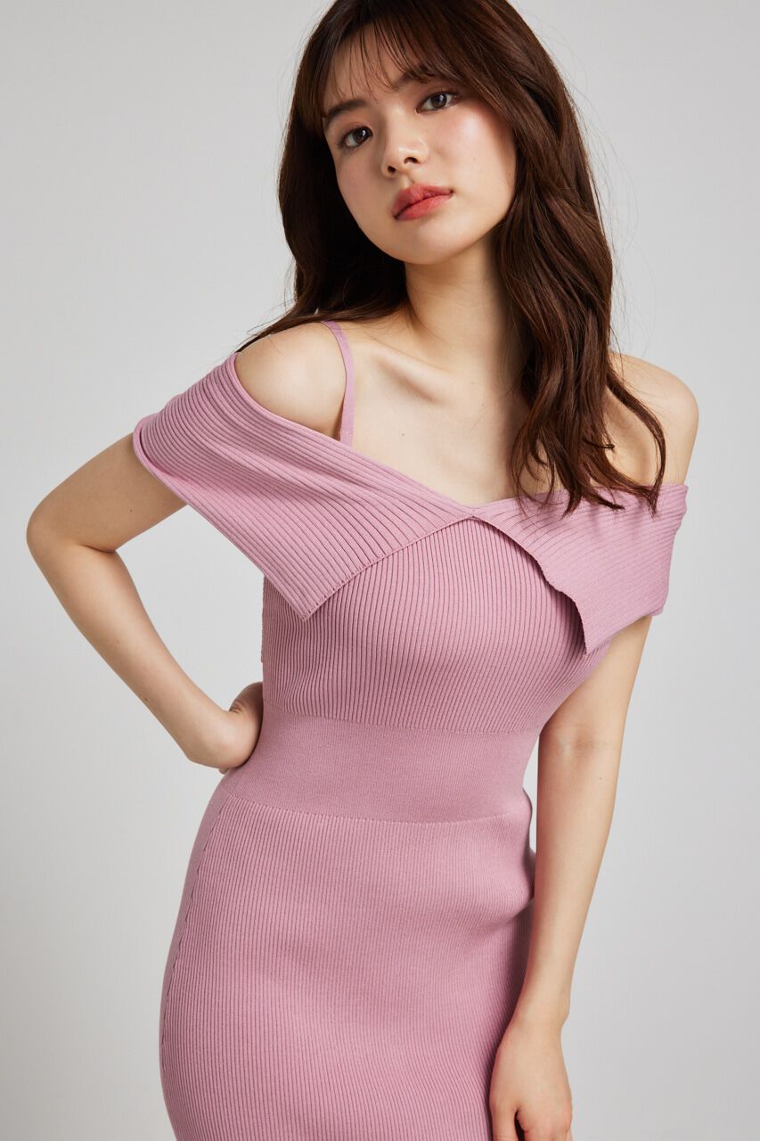 rienda「アシンメトリータイトニットワンピース」|ワンピース|