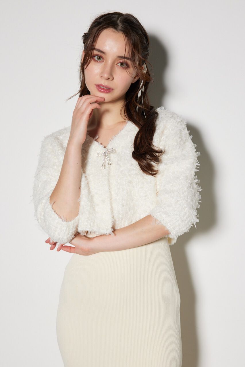 rienda「リボンカーデセットニットワンピース」|ワンピース|