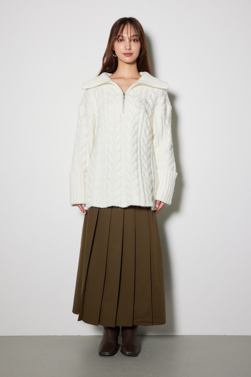 rienda「ケーブルルーズニット ワンピース」|ワンピース|