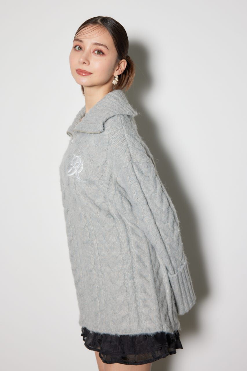 rienda「ケーブルルーズニット ワンピース」|ワンピース|