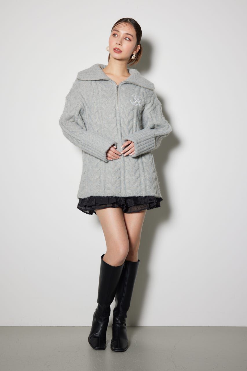 rienda「ケーブルルーズニット ワンピース」|ワンピース|