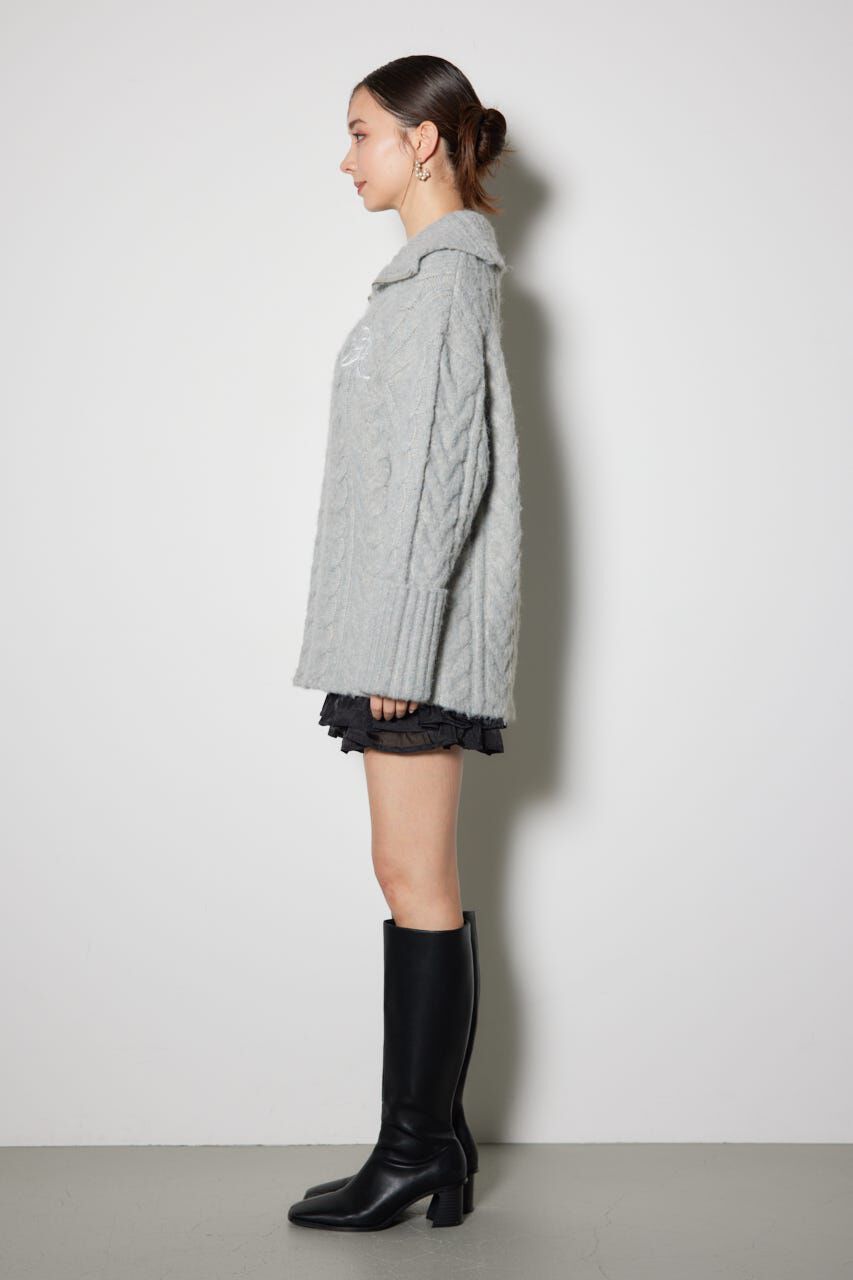 rienda「ケーブルルーズニット ワンピース」|ワンピース|