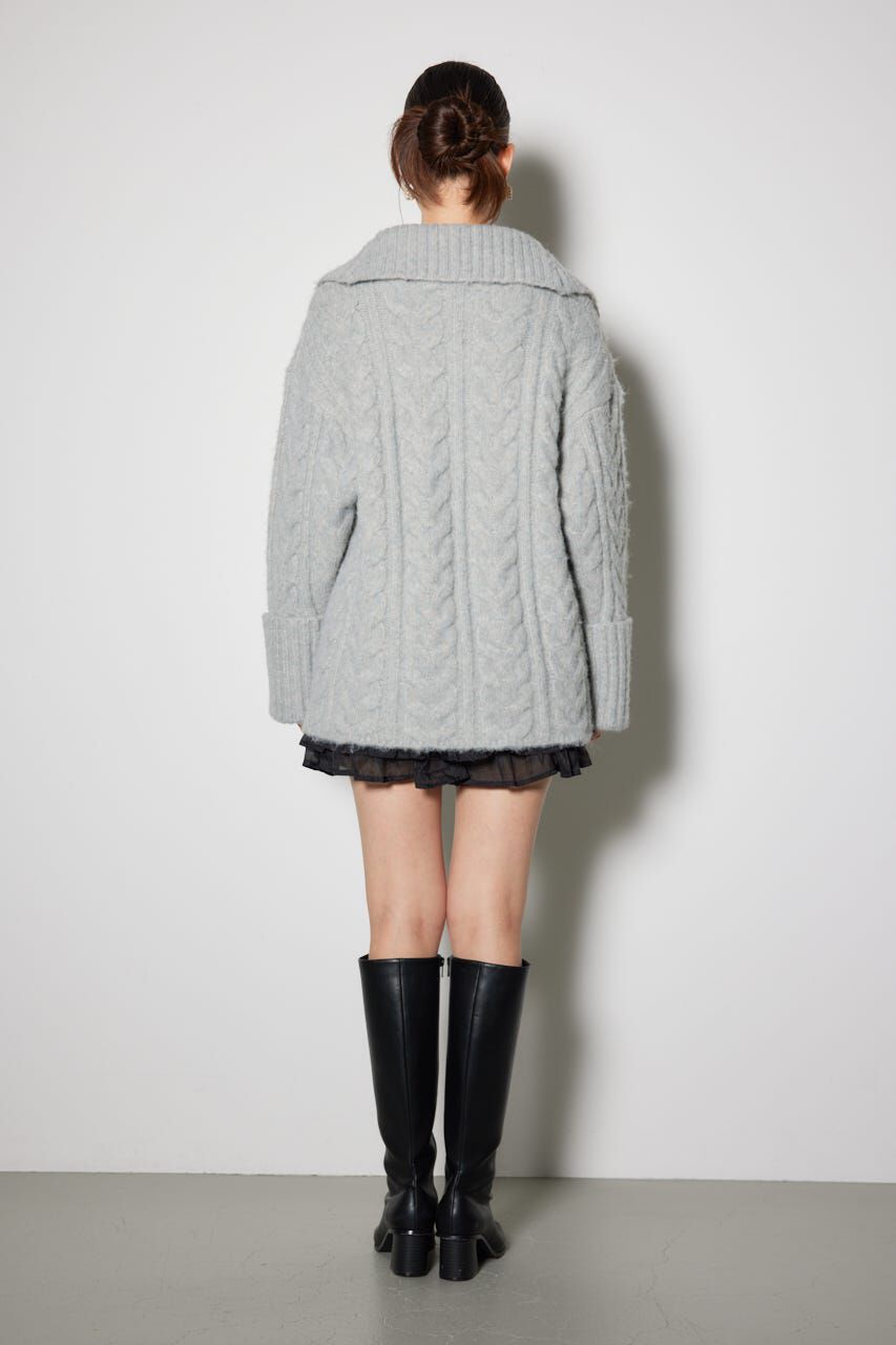 rienda「ケーブルルーズニット ワンピース」|ワンピース|