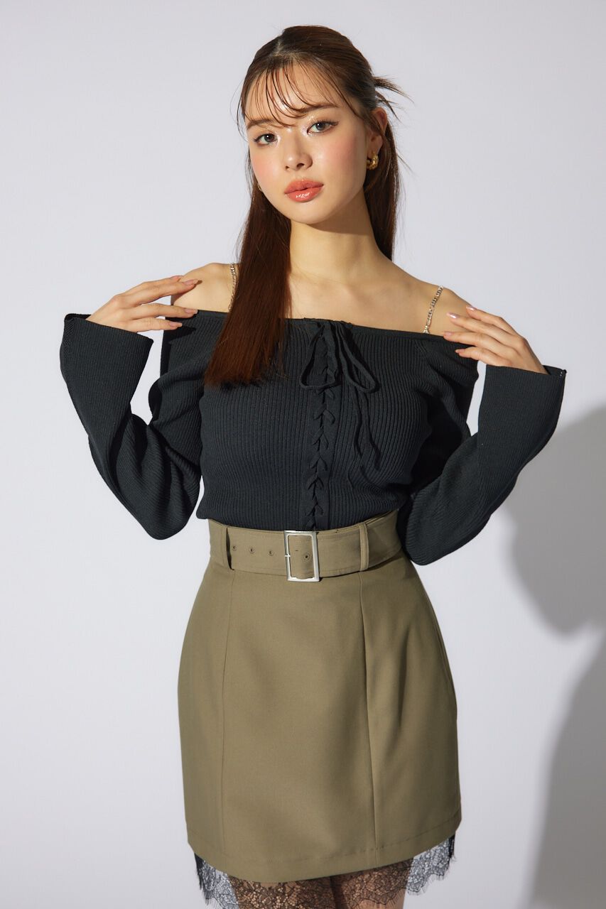 rienda「manywayオフショルニットトップス」|ニット・セーター|