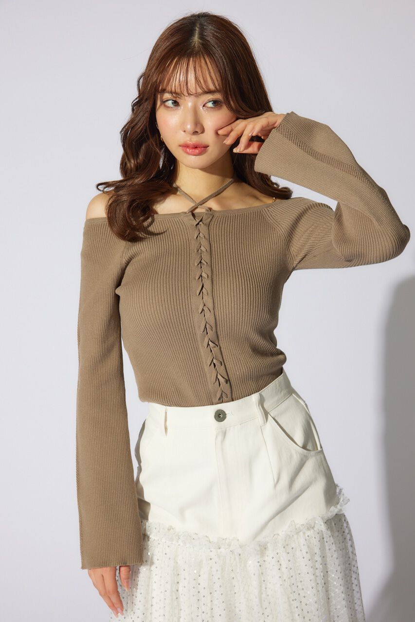 rienda「manywayオフショルニットトップス」|ニット・セーター|