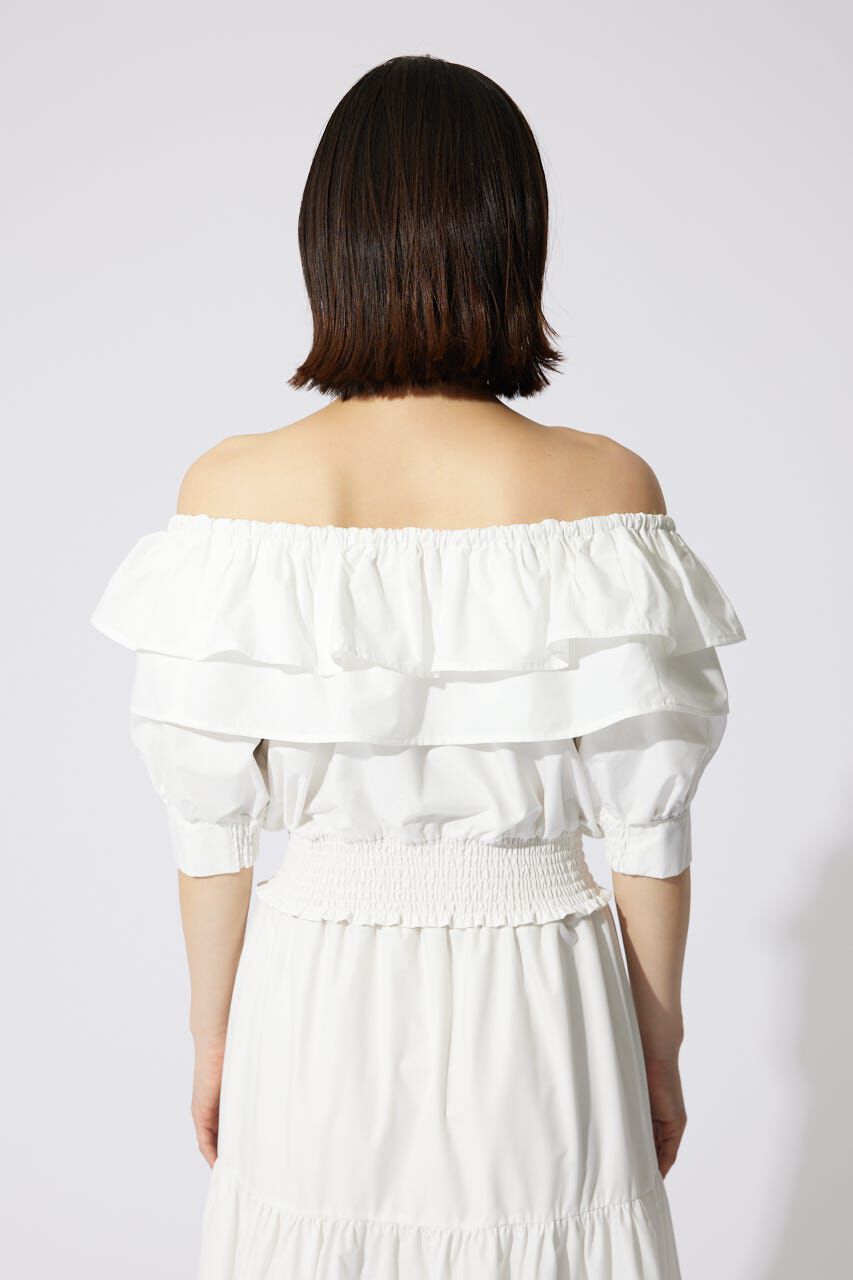 rienda「2WAYオフショルダーショートトップス」|シャツ・ブラウス|
