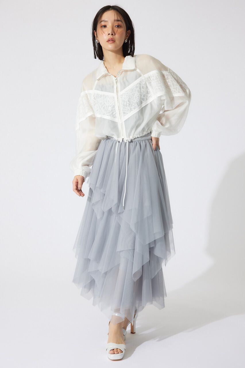 rienda「レースコンビシアーブルゾン」|ブルゾン・スタジャン|